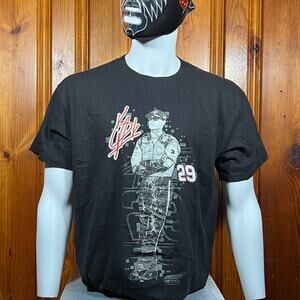 Chase L Y2K Kevin Harvick Shirt Black NASCAR Graphic